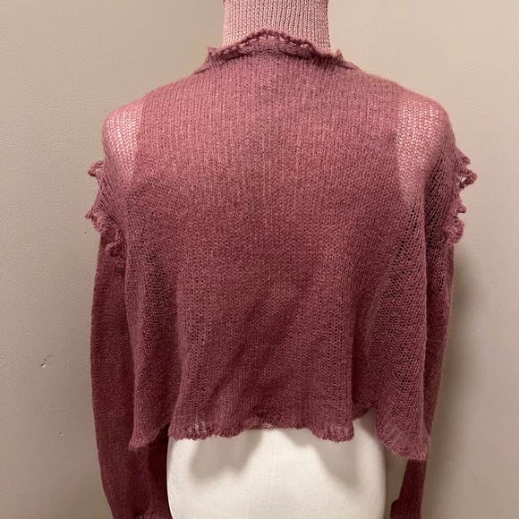 Vintage One of a kind knitted pink and violet 4 piece set - Picture 7 of 16